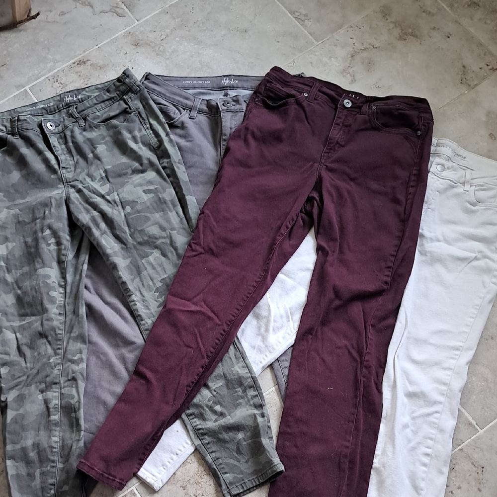 Stylish Pants Collection - Camouflage, Burgundy, Gray, White